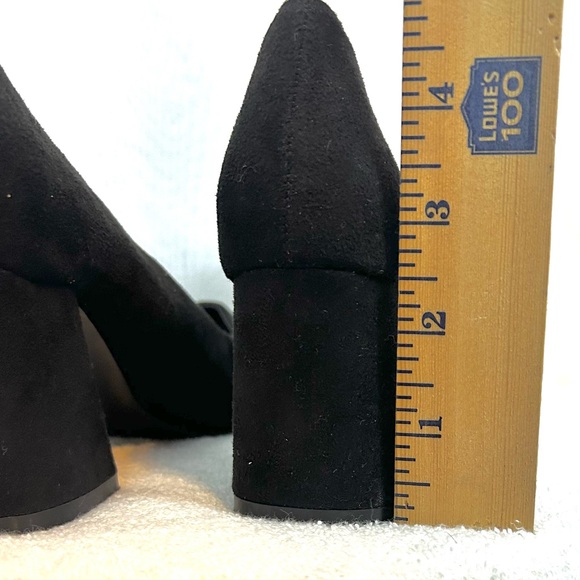 NEW Charles David Black Suede Chunky Block Heel Pumps Shoes / Size 6.5 - Picture 11 of 14